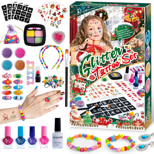 Christmas Diy Makeup And Armor Set For Children, Cosmetics, Beads, Hairpins, Necklaces, Jewelry, Cartoon Toys, Gifts