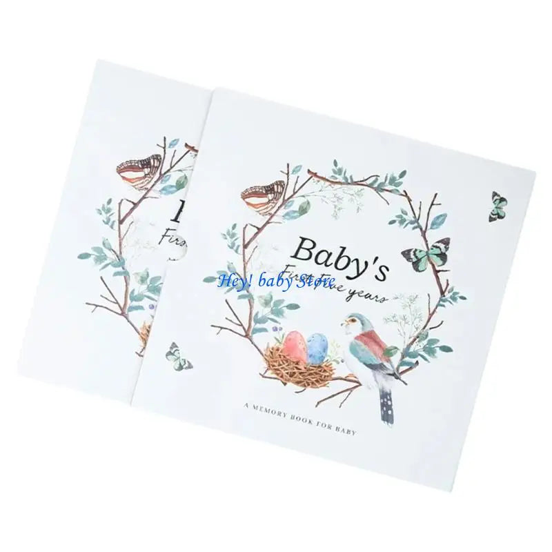 Q1FE Memory Book for Baby Boy Girl Baby Milestones Book to Record Every Event Journal Scrapbook Photo Album