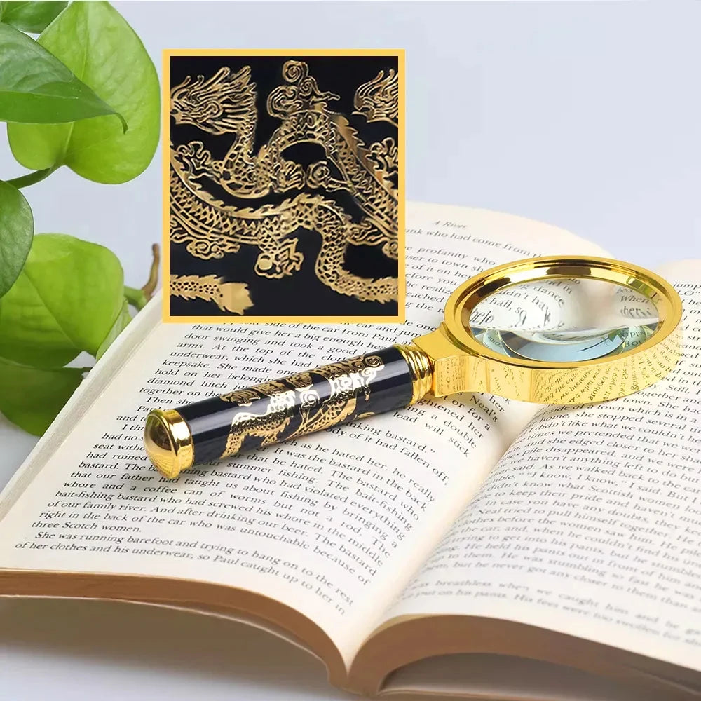 10X/8X/7X Magnifying Glass For Kids Seniors Handheld Reading Magnifier 60mm/70mm/80mm Magnifying Lens For Reading Science Nature