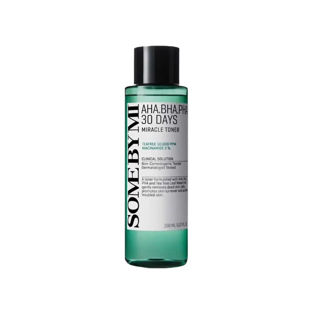 SOME BY MI AHA BHA PHA 30 Days Miracle Skin Care Lotion Face Cream and Cleanser Made from Tea Tree Leaf Water for Sensitive Skin