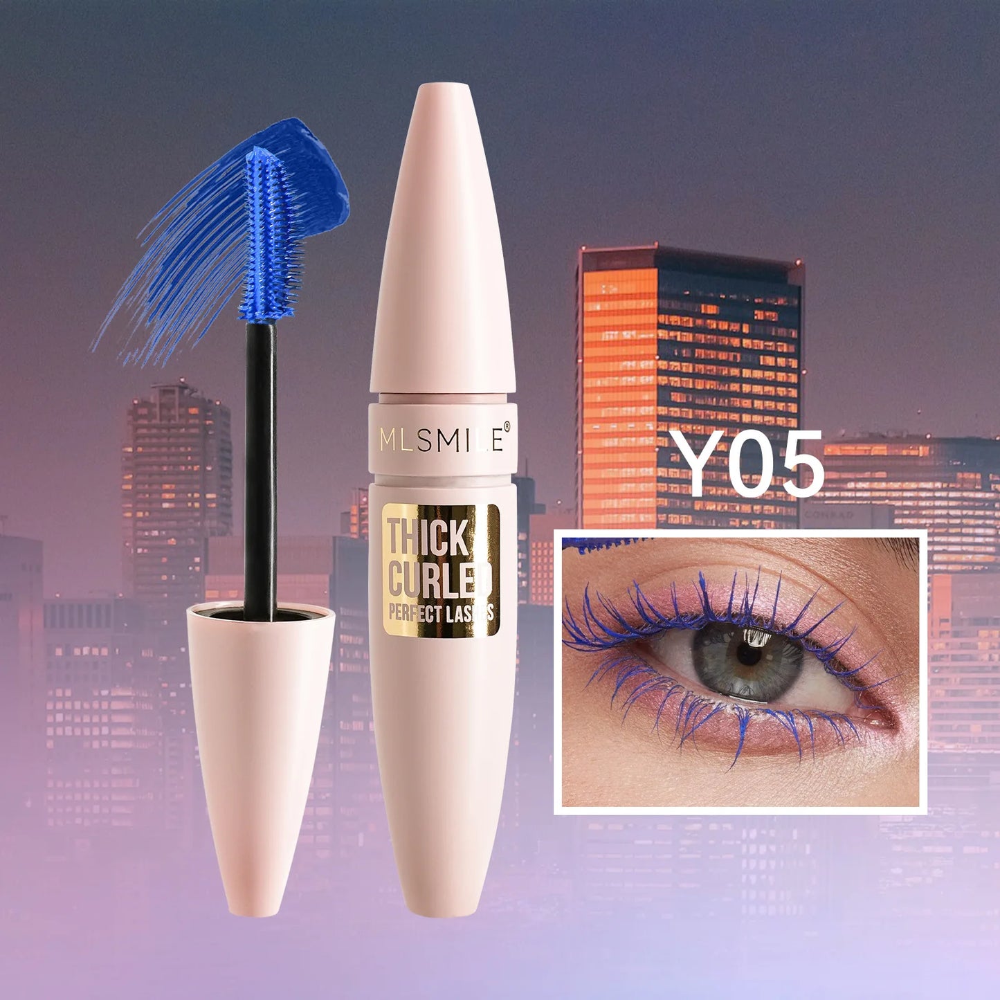 Colorful Mascara Thick Curl Waterproof Natural Eyelash Lengthens Long Lasting Quickly Dry Blue Brown Black Mascara Eye Makeup