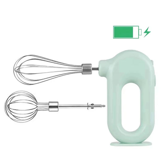 Portable Mixers with 2 Mixing Head USB Electric Blender Wireless Food Mixer Handheld Rechargeable Whisks Dough Stirrer Eggbeater