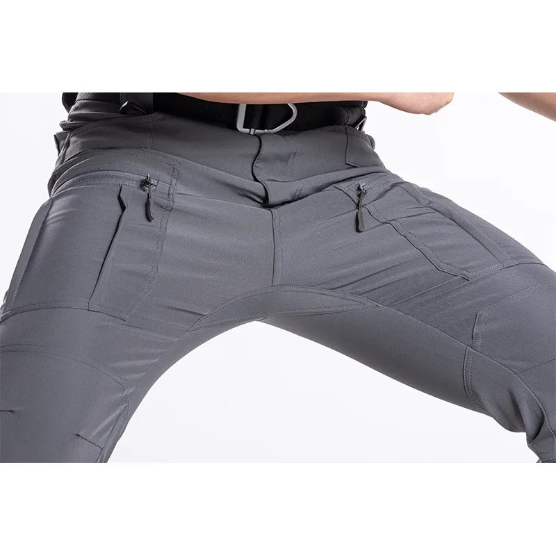 Men's Spring Autumn Tactical Pants Multi Pocket Outdoor Combat Trousers EU Size Waterproof Cargo Travel Sports Military Pants