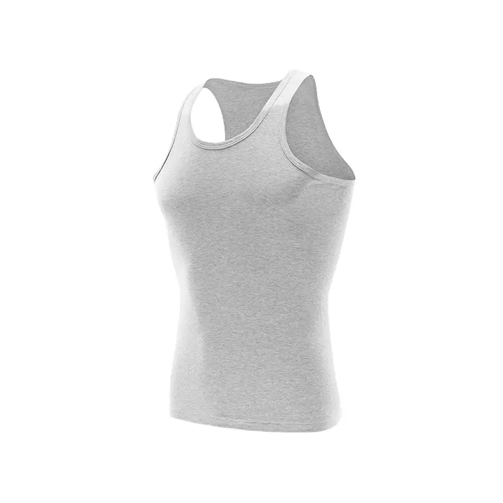 100% Pure Cotton White Grey Black Men Tank Tops Summer Plus Size Singlets Fitness Men Vest Casual Bodybuilding Vest T-shirt