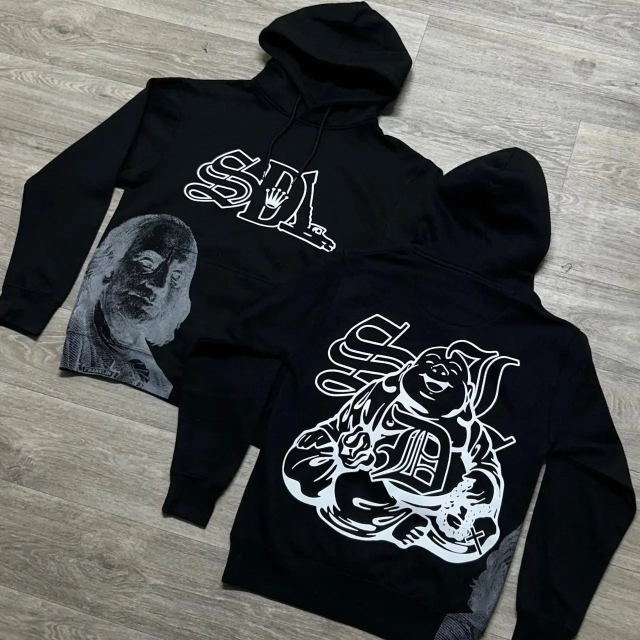 Classic Fashion Buddha Graphic Hoodies Women Y2k Grunge Streetwear Sweatshirt Top Oversized Hoodie Vintage Gothic Women Clothing