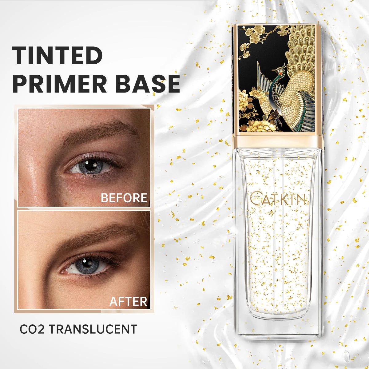 CATKIN Foundation Primer Gel Makeup Primer - Minimizes look of pores, fine lines, and Imperfections, Redness Reducer
