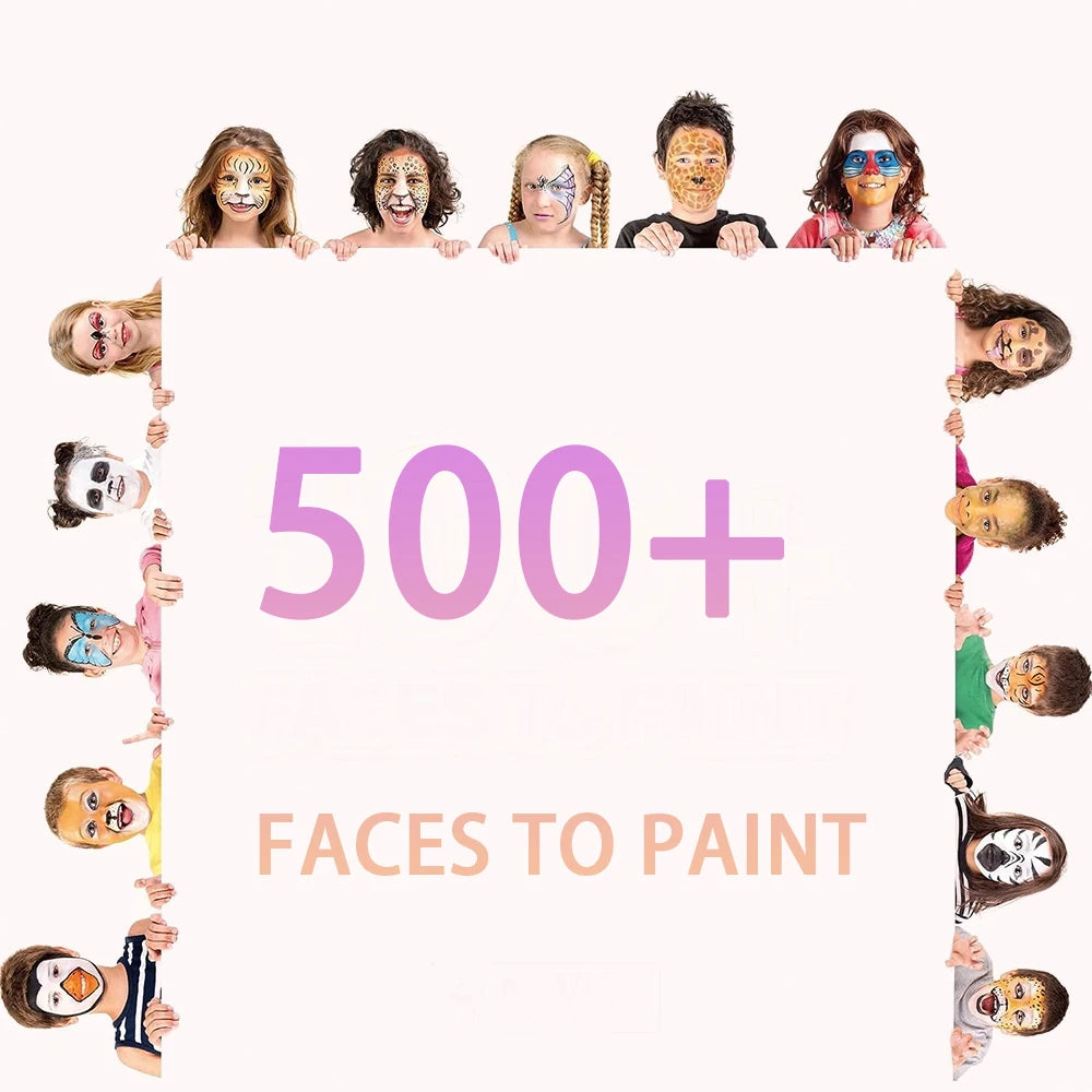 54 Colors Professional Body Face Paint kit For Party ﻿Face Paint Kit Water Based Non Toxic Face Paint Palette Water Soluble High