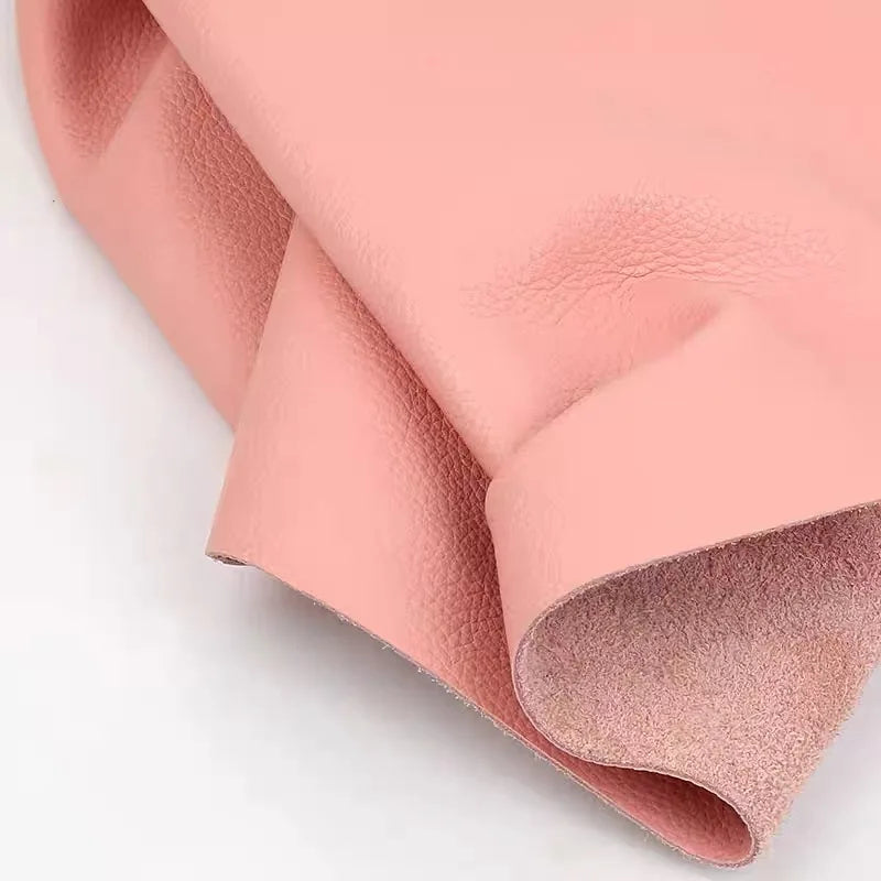 Pink top layer cowhide leather handmade leather DIY leather sofa seat backpack soft leather fabric