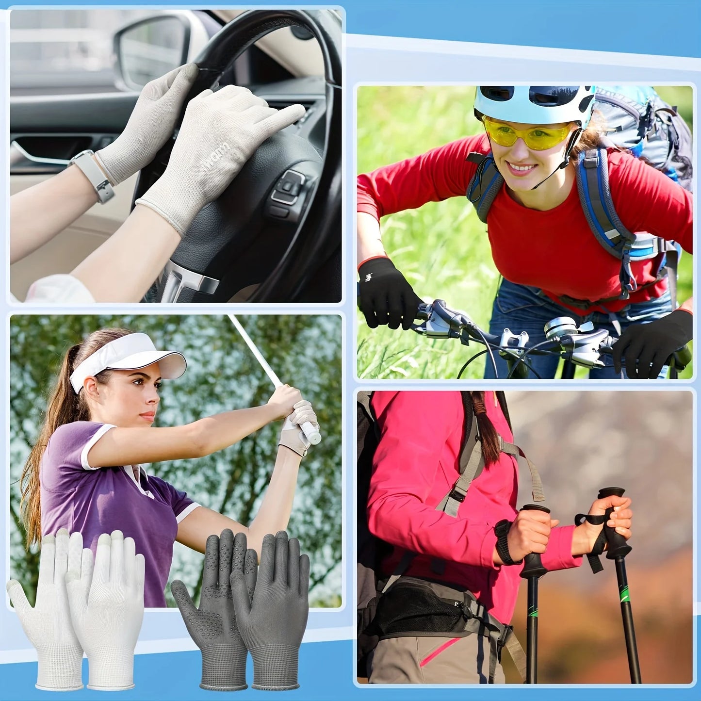Fitness Gloves Sports Gloves Sunscreen Gloves Outdoor Non-slip Cycling Gloves Non-slip Touchscreen Gloves