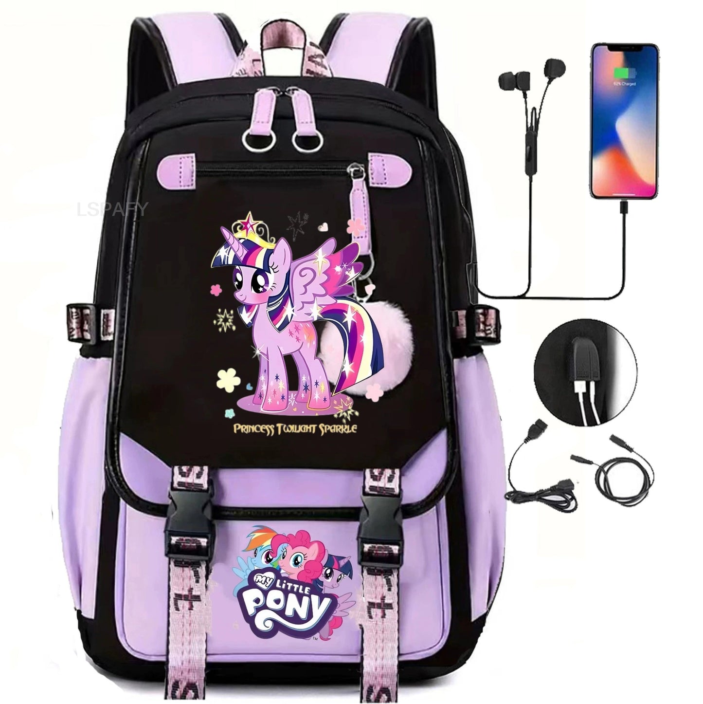 My Little Pony SchoolBags Fashion Boys Girls Backpack Rucksack Casual Travel Multipocket Book Bags New Semester Gift