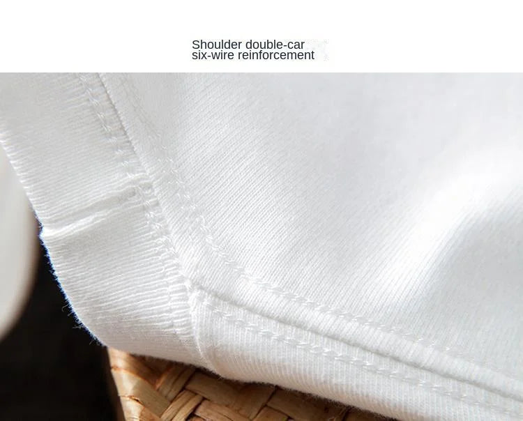 Fashionable Men's White 100% Cotton T-Shirt Golf Wear Men Short Sleeve Tee Solid Color O Neck Casual Summer Undershirt Tee Top