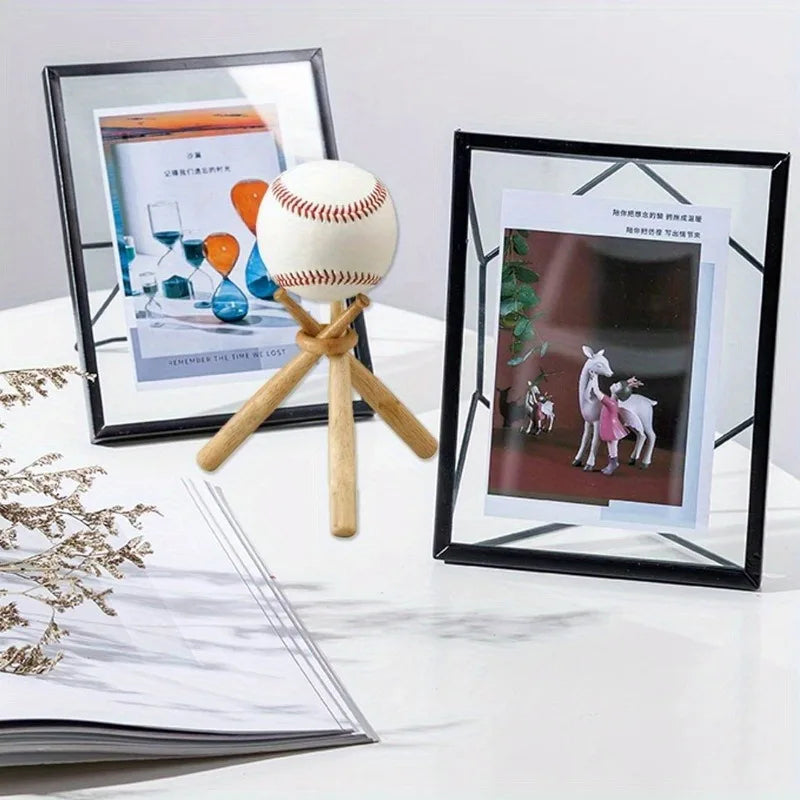 Baseball Stand Baseball Stand Holder Wooden Base Ball Stand Display Holder Ball Not Included