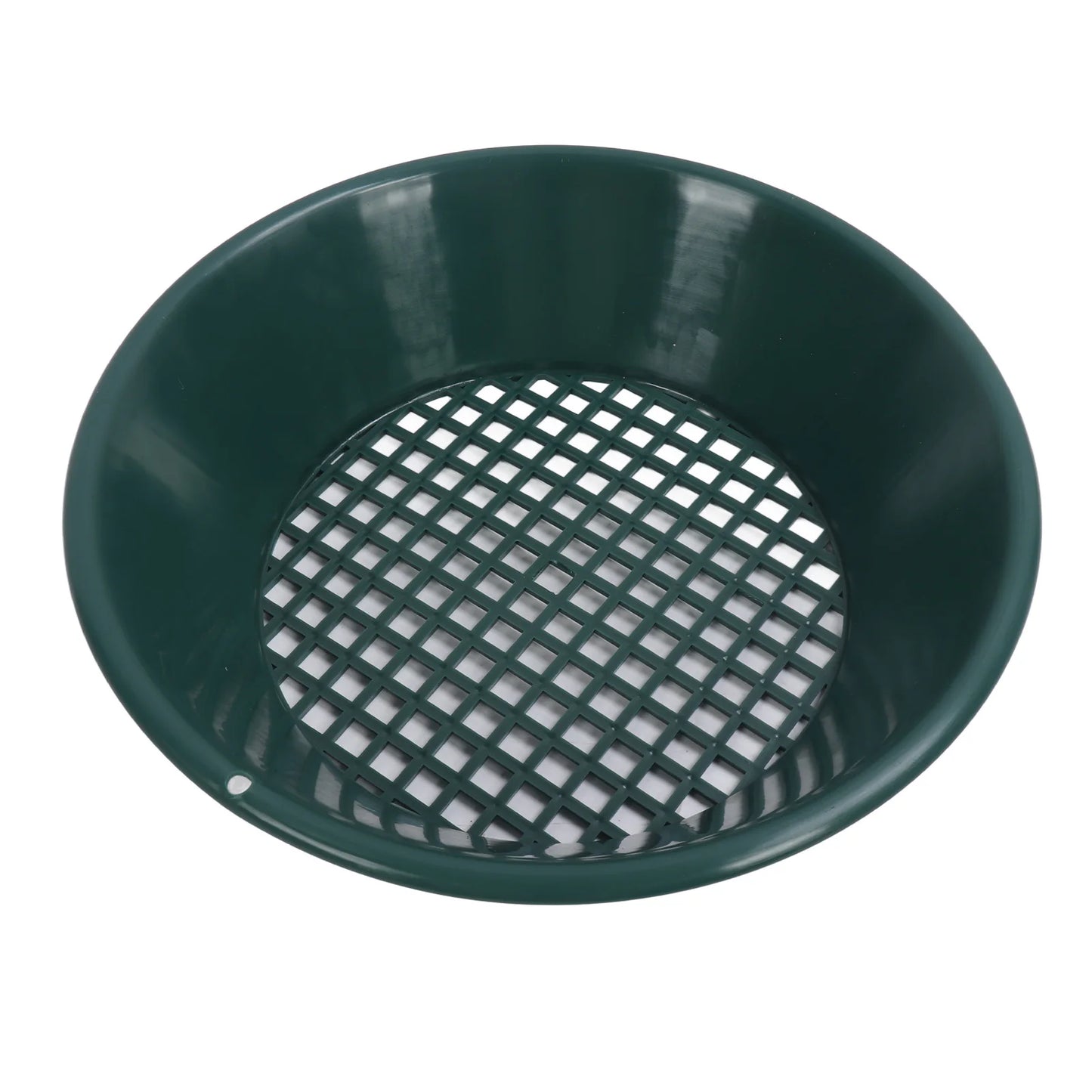 Gold Panning Pan ABS Plastic 90 Degree Rifling Design Round Gold Pan Kit Lightweight Green for Mineral Extraction