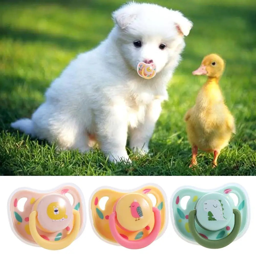 Bite Resistant Pet Silicone Pacifier Soft Chewing Pacifier Dogs Toys Clean Teeth Puppy Toys Silicone Cat Pacifier