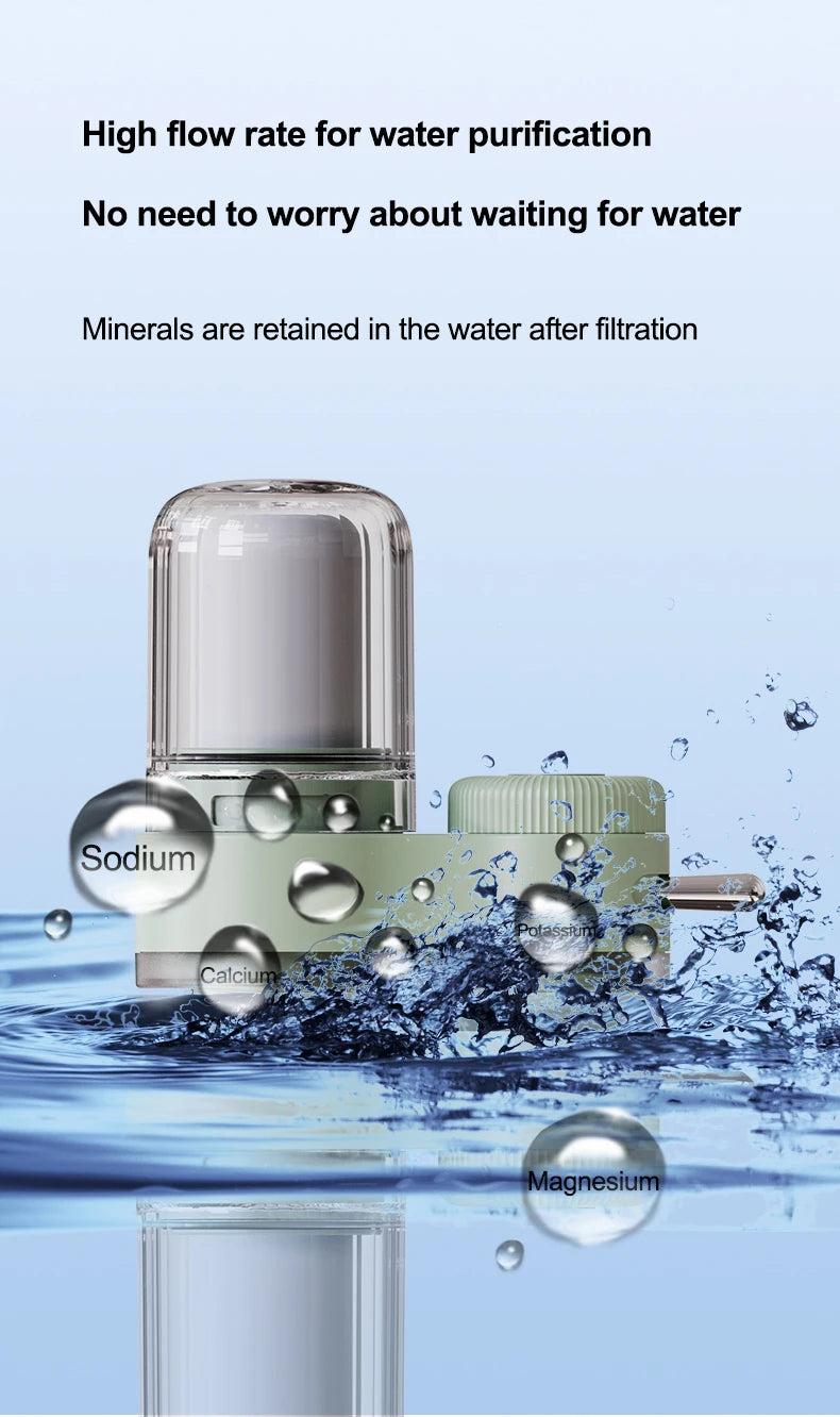 Healthy Faucet Water Filter System - Tap Water Purifier Filter Water Purifying Device For Home Kitchen ,Faucet Mount Filter