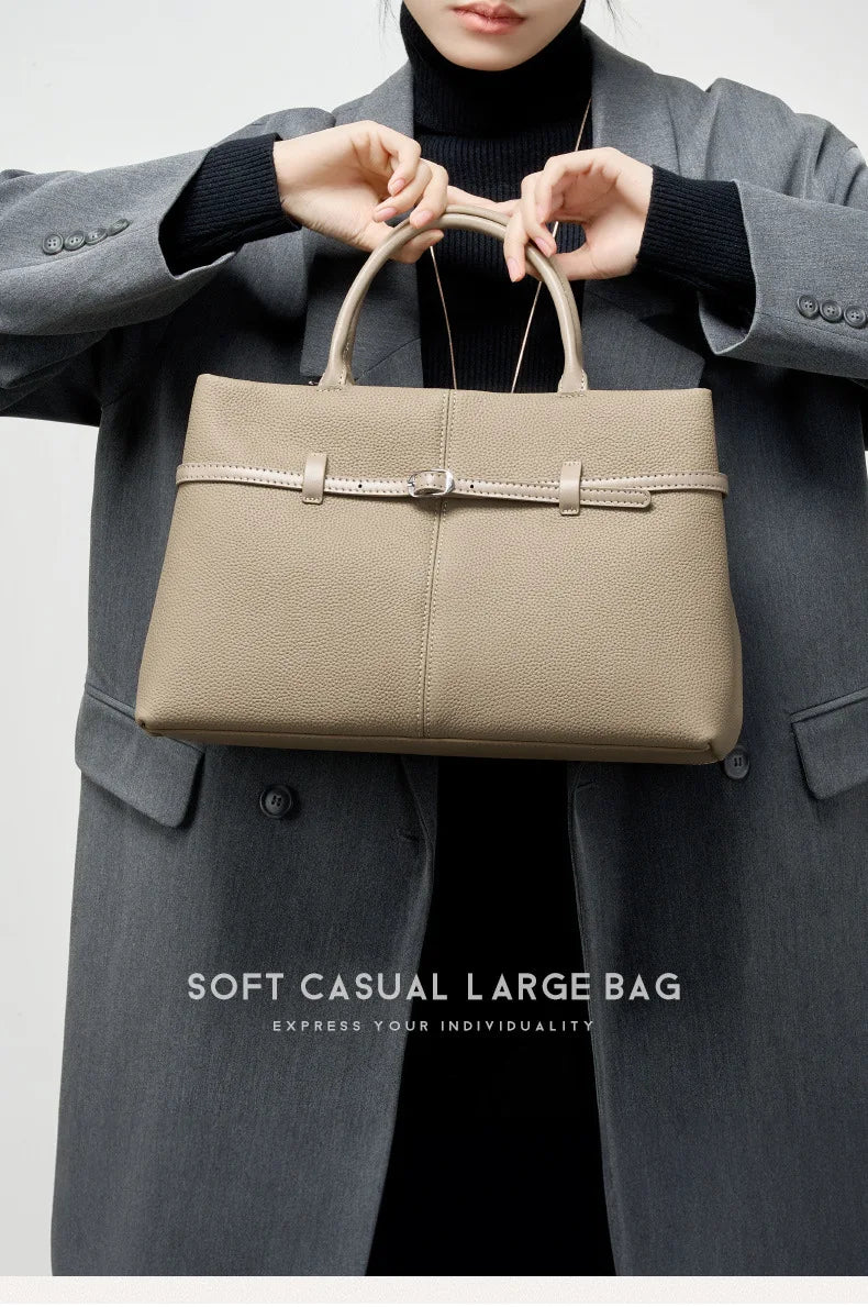 Women's Bags 2025 Genuine Leather Large Capacity Office Commuting Designer Inspired Tote Shoulder Bag Luxury Handbags for Women