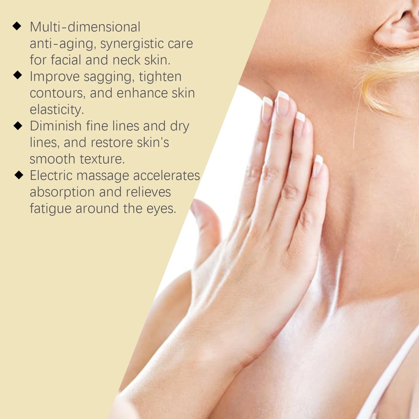 Skincare Set Kit Ah-8 Firming Neck Cream Moisturizing Lifting Skin Fades Fine Lines Reduce Double Chin Massage Peptide Eye Cream