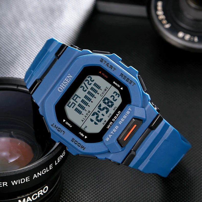 Outdoor Sport Watch for Men G Style Digital Mens Watches 50M Waterproof Green Hombre Male Tactical Electronic Wristwatch Gifts