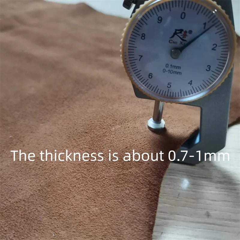 1mm Brown Black Sheep Suede .Top Leather.Real Leather Fabric.Handmade DIY For Clothes Inside.Package Edge.Whole Sheepskin