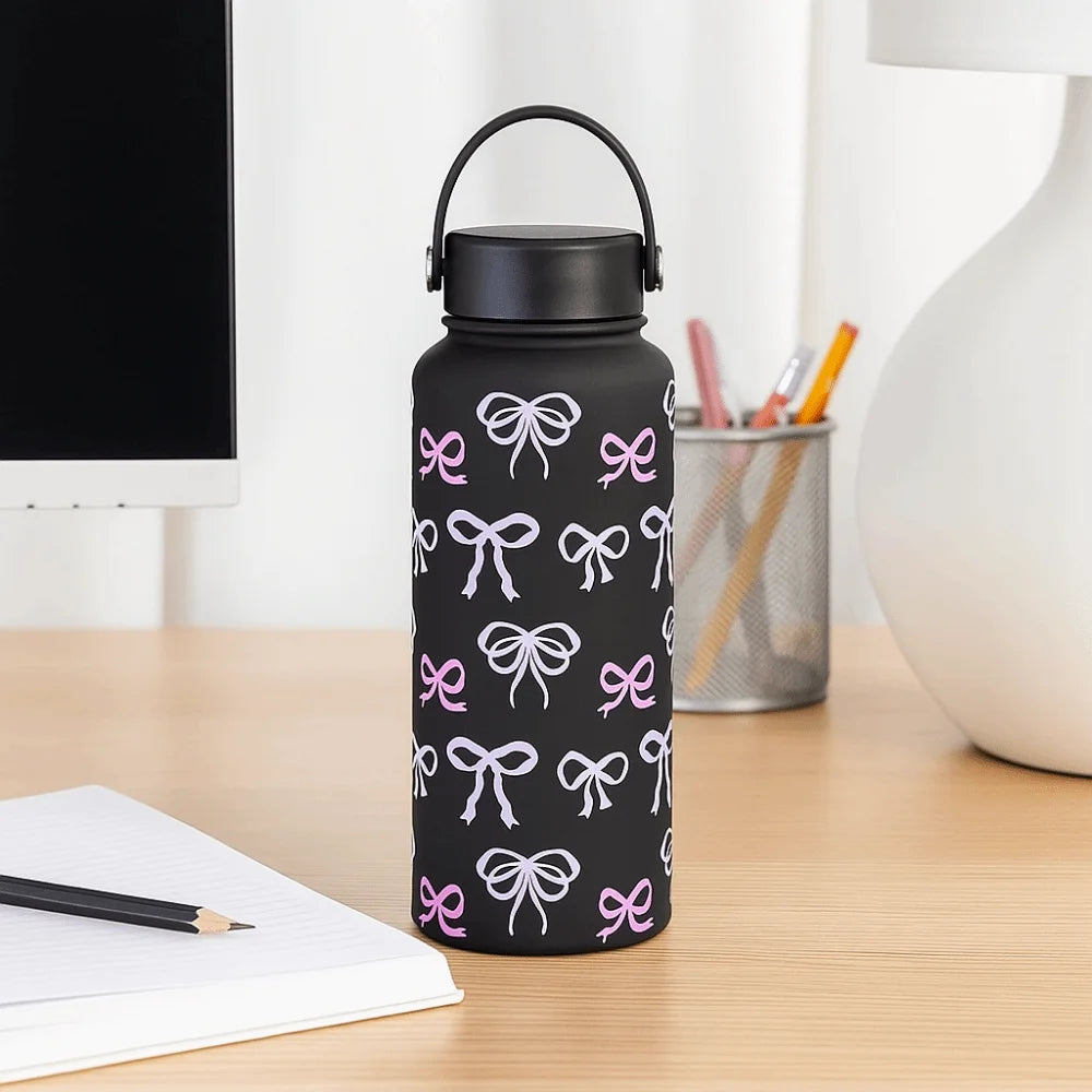 Gift INS Insulated Water Bottle Portable 1L Outdoor Insulated Mug Stainless Steel Leak-proof Thermal Water Bottle Office