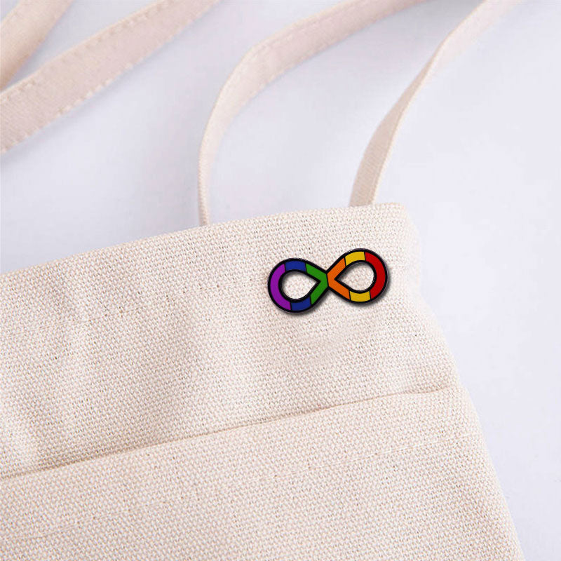 Autism Pride Symbol Rainbow Infinity Sign Enamel Pin Badge Brooch Jewelry Backpack Decoration Accessories