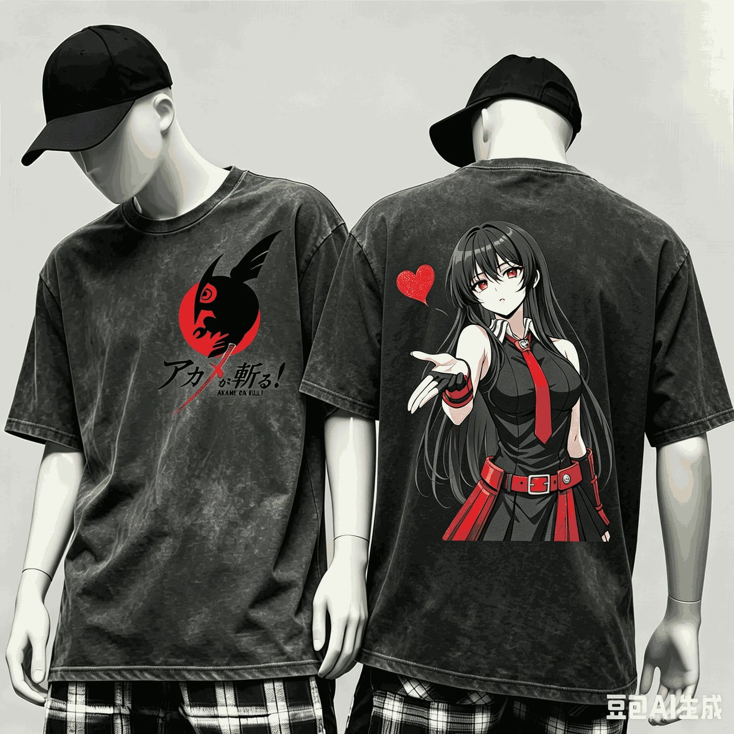Akame ga Kill! Washed T-shirt Anime Lover Harajuku New Model Oversized Vintage Loose Streetwear Classic Unisex Couples soft tees