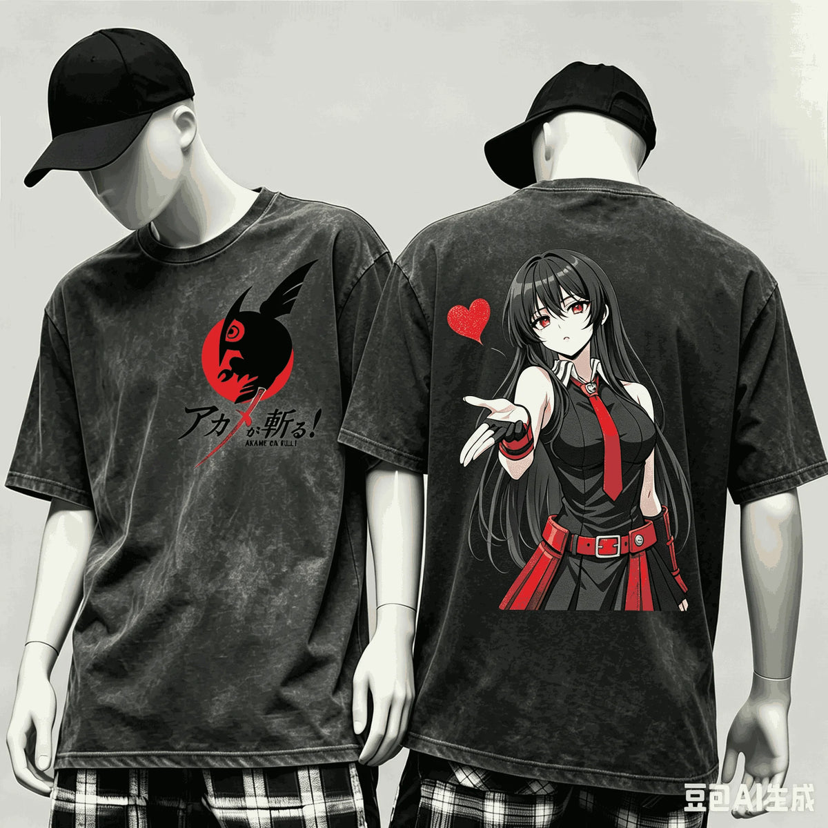 Akame ga Kill! Washed T-shirt Anime Lover Harajuku New Model Oversized Vintage Loose Streetwear Classic Unisex Couples soft tees