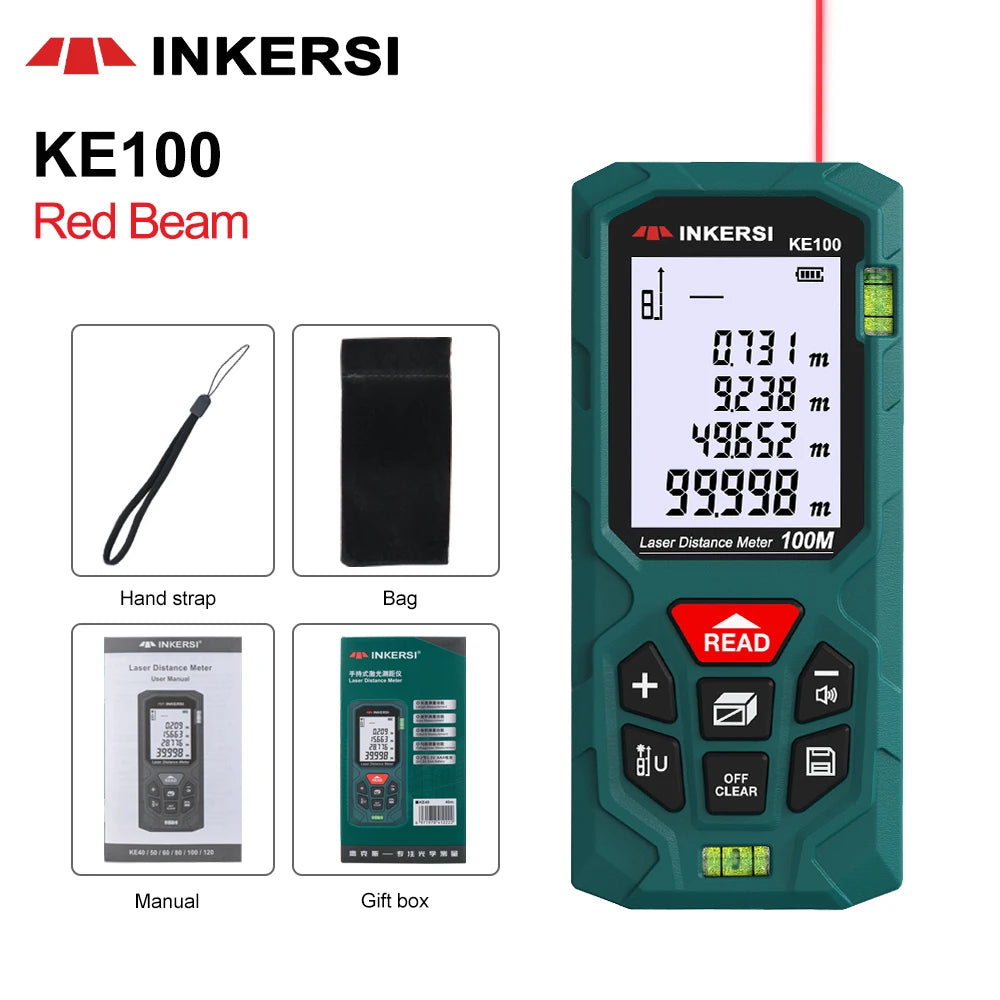 Laser Distance Meter Digital Rangefinder Roulette Trena Measuring Tape Construction Tool Laser Tape Measure Range Finder