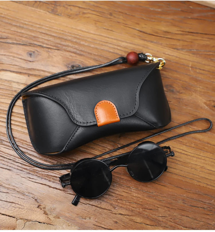 Genuine Leather Eye Glasses Bag for Eyeglass High Quality Handmade Causal Glasses Case Sunglasses Protector Pouch