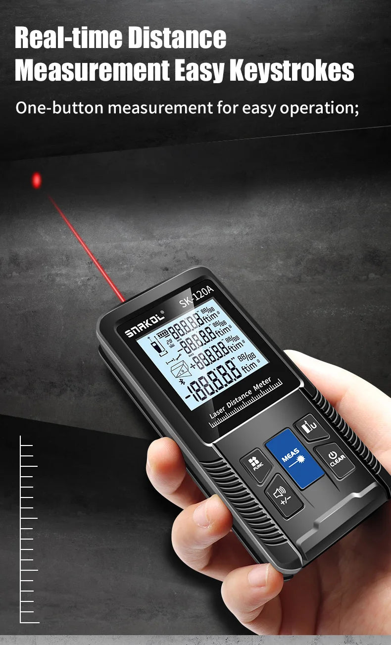 Snakol Laser Distance Meter 40m 50m 70m 100m 120m Rangefinder Digital Range Finder Trena Roulette Ruler Distance Measuring Tape