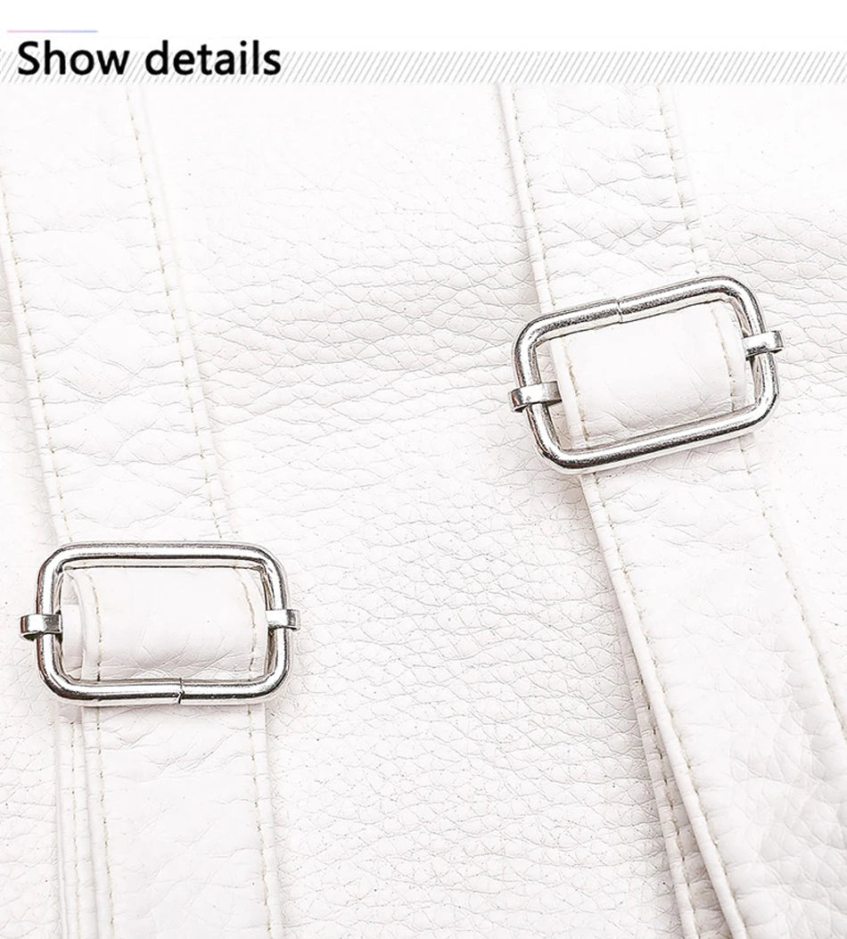 Multifunction Bags Purses High Quality Bookbag Soft Leather School Bags For Teen Girls Ladies Travel Large Capacity Mochilas