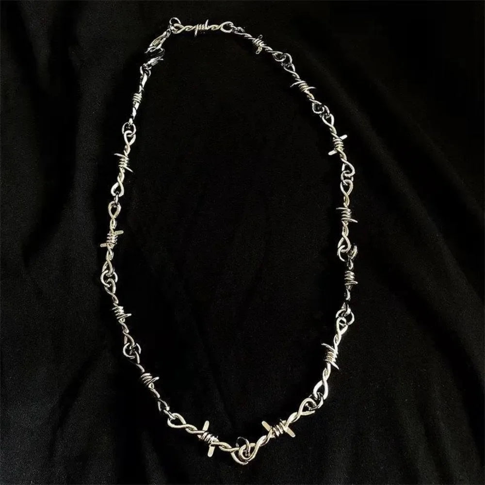 Thorn Necklace Barbed Collarbone Chain  Decorative for Holiday Party Gift Men and Women Accessories