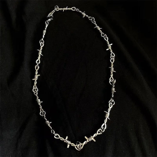 Thorn Necklace Barbed Collarbone Chain  Decorative for Holiday Party Gift Men and Women Accessories