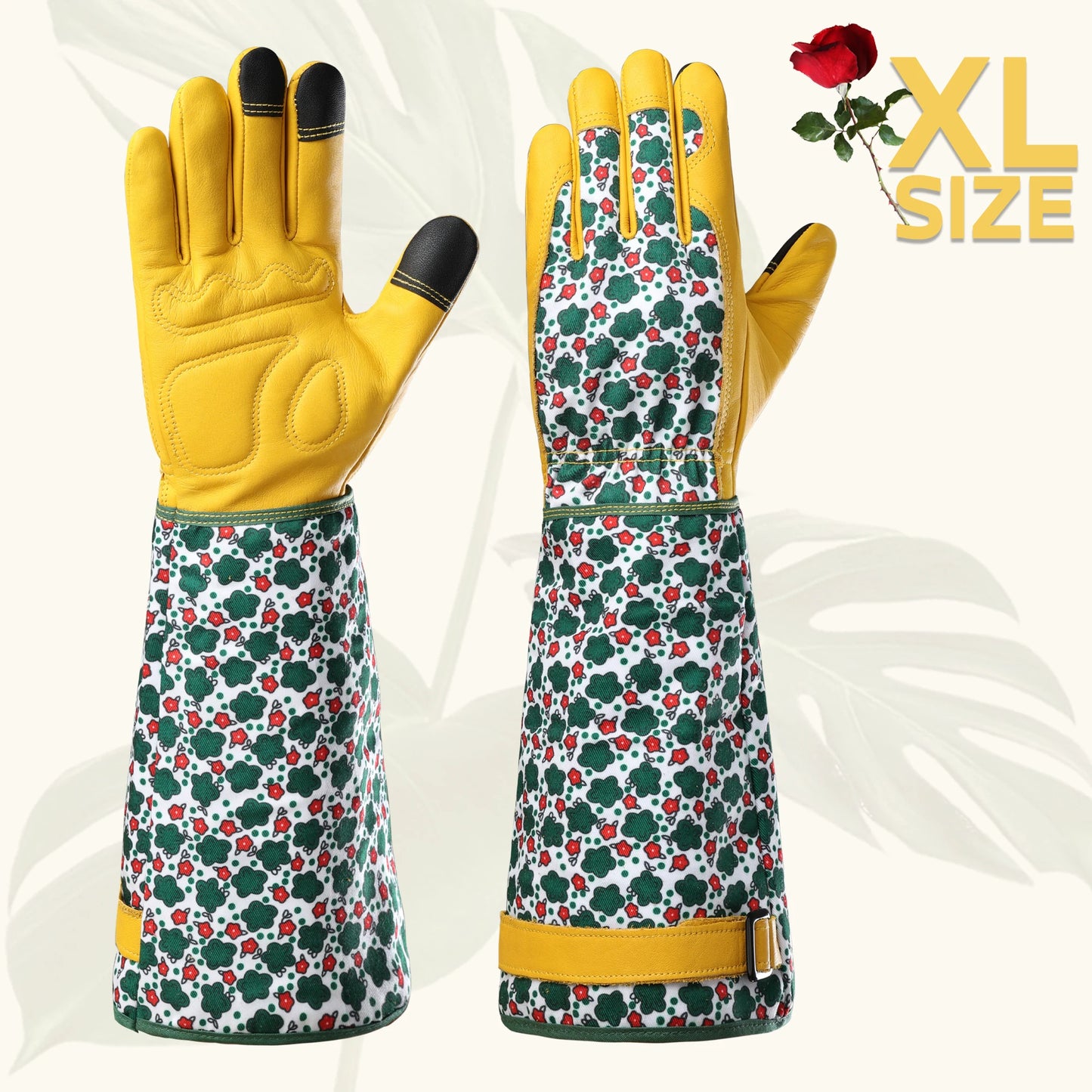 1 Pair Gardening Gloves Anti-Scratch Puncture-Resistant Ergonomic Wrist Forearm Protection, Lightweight Design for Yard Work