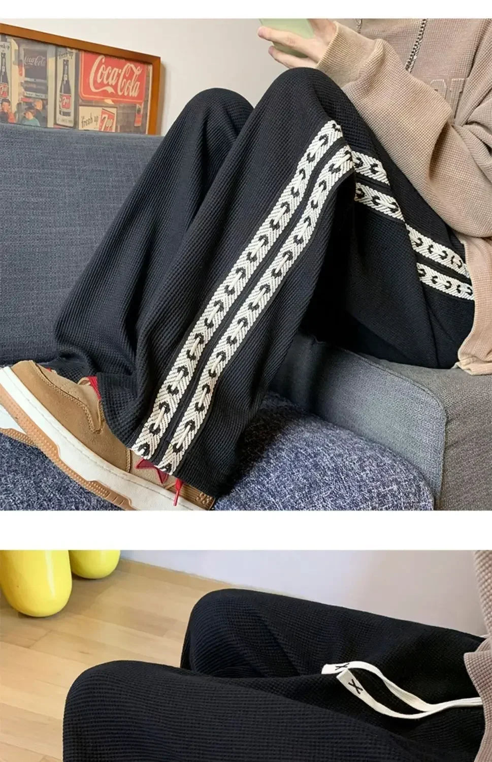 Men's Sweatpants Grey Trousers Wide Leg Man Sweat Pants Straight Baggy Slacks Summer Tracksuit Bottoms Stylish 2025 New In