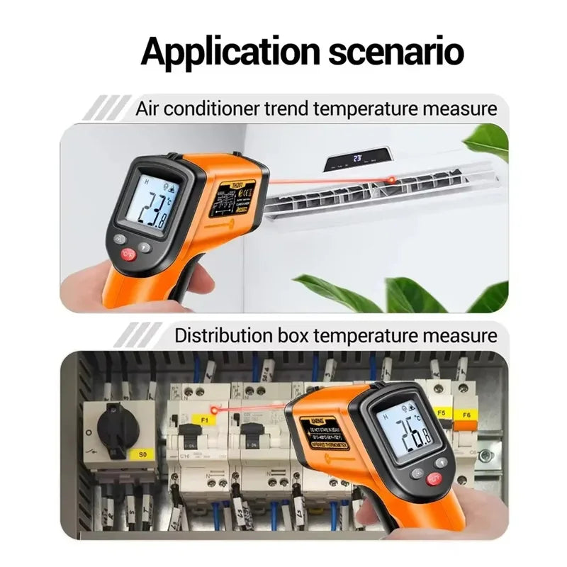 TH201 Digital Thermometer Handheld Non-Contact Laser Temperature Meter Gun Temperature Tester Instruments Pyrometer 2025