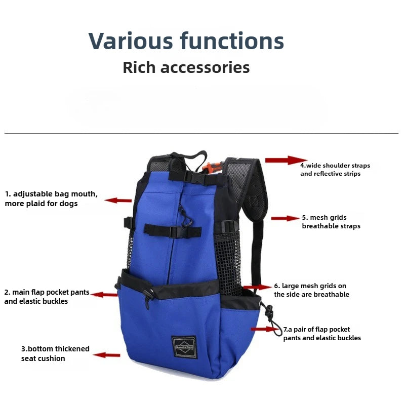 Pet Backpack Breathable Washable Shopping Backpacks Portable Durable Dog Carriers Bags Adjustable Design Pets Products
