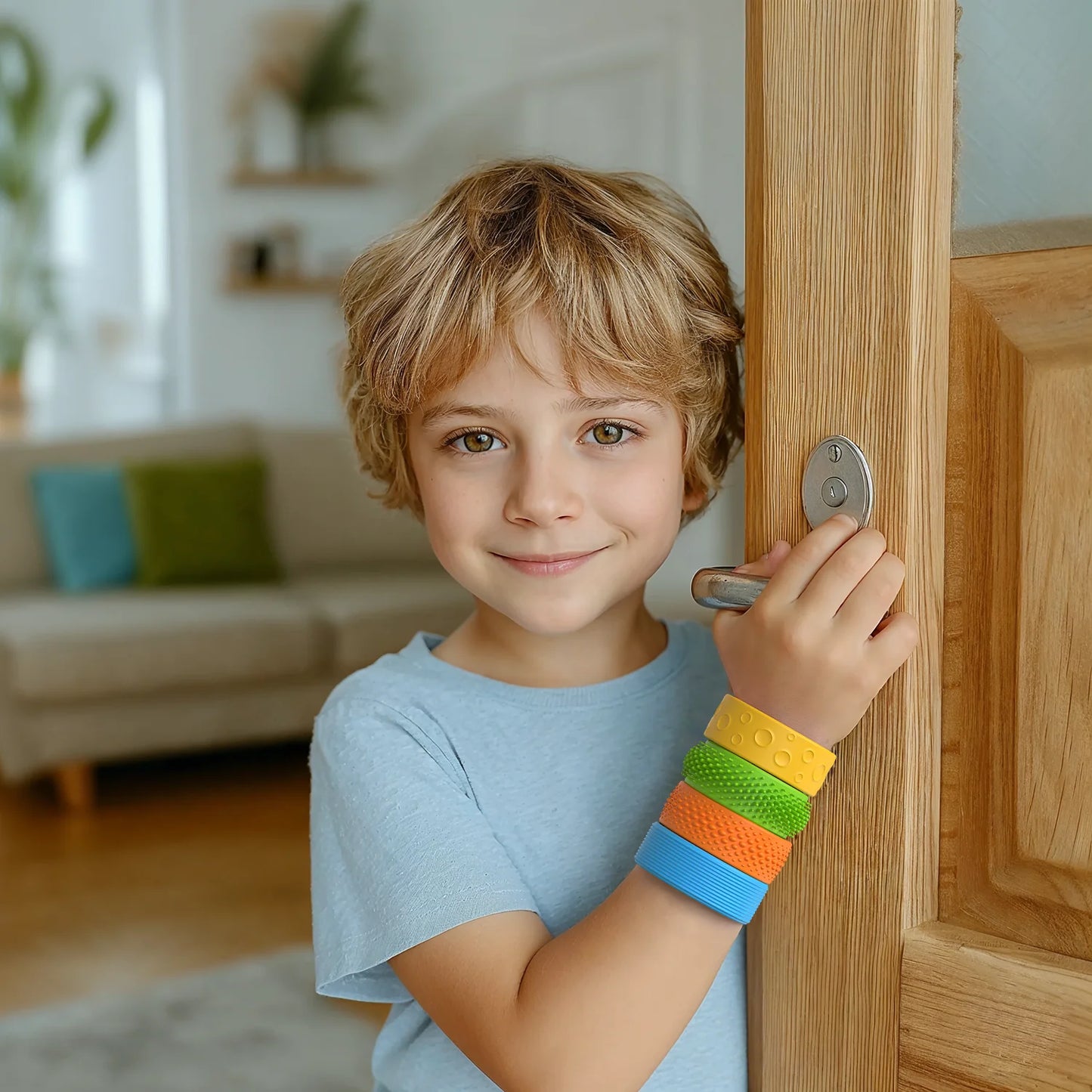 6PCS Fidget Toys Slap Bracelets Sensory Toys with Autism Textured Anxiety Relief Items for Adults Calm Down Classroom Toys