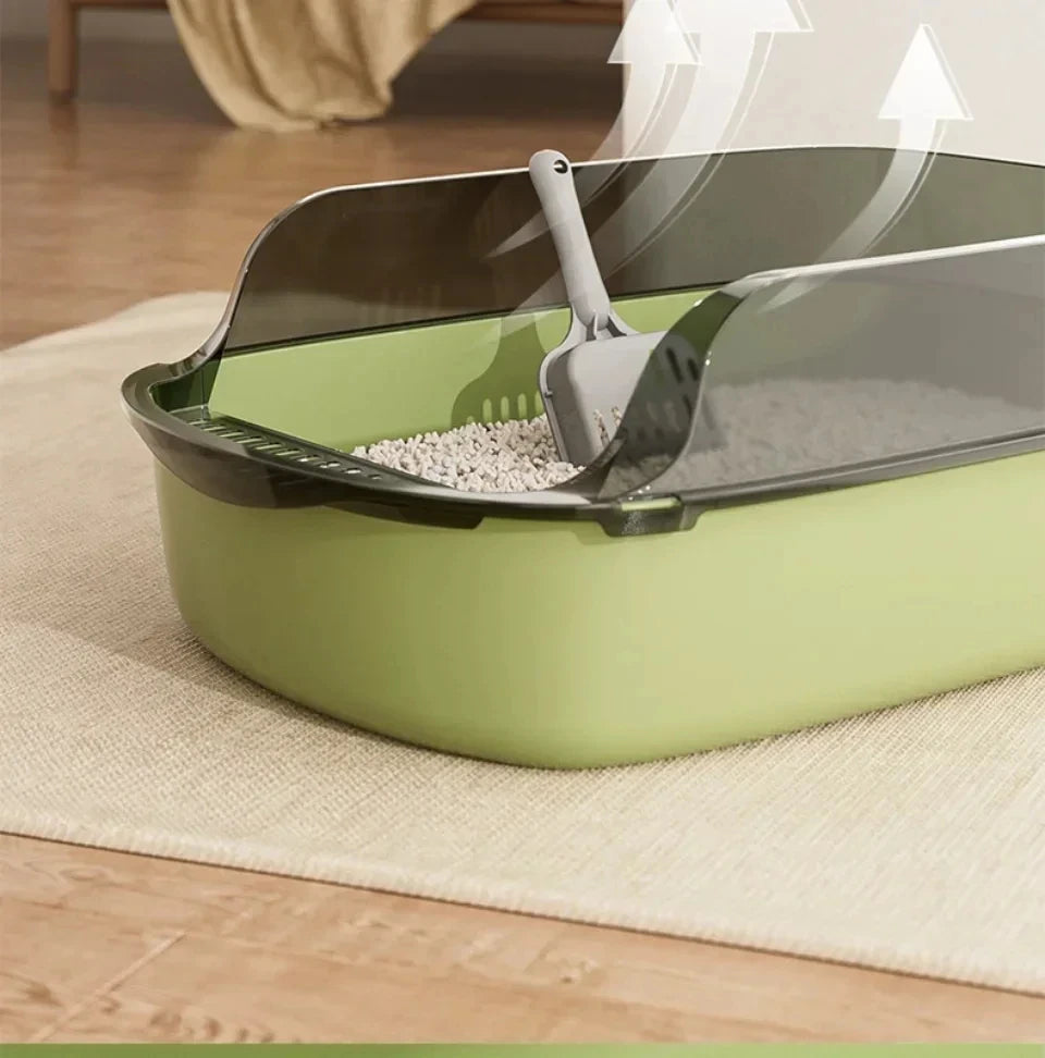 Cat Litter Box Kitty Sandbox cat bathroom Semi Closed Cleaning Basin Supplies Pet Toilet Kitten Tray Bedpan Accessories Supplies