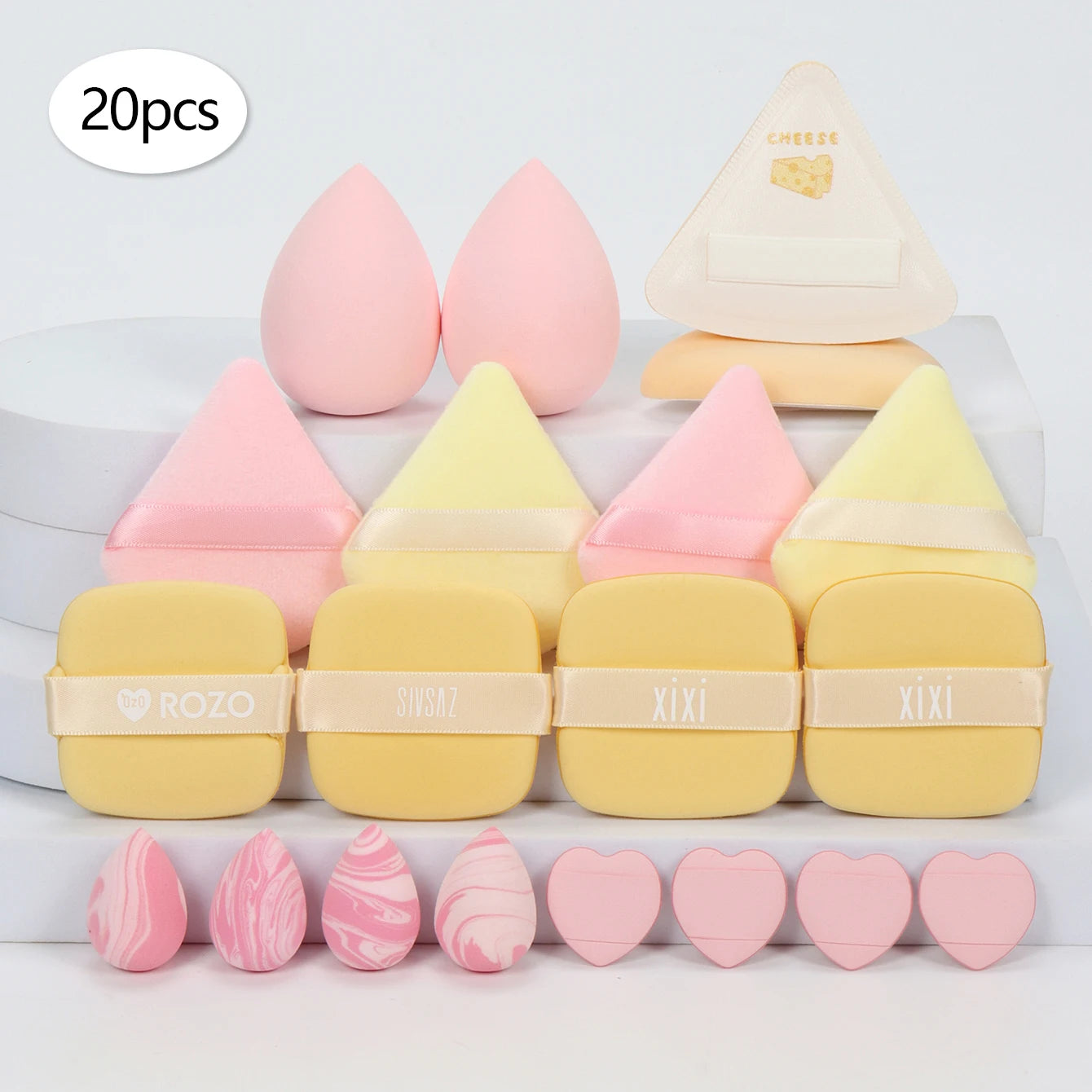 10/20/30/40/50-Piece Set of Multifunctional Makeup Tools, Expands When Exposed to Water, Suitable for All Skin Types