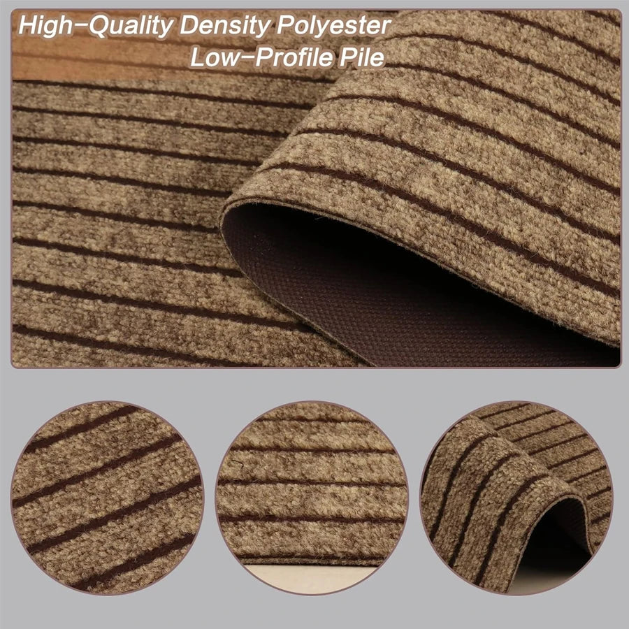 Striped Carpet Classic Door Carpet Kitchen Floor Mat, Closely Attached To The Ground, Anti Slip and Anti Fouling,strong Adhesion