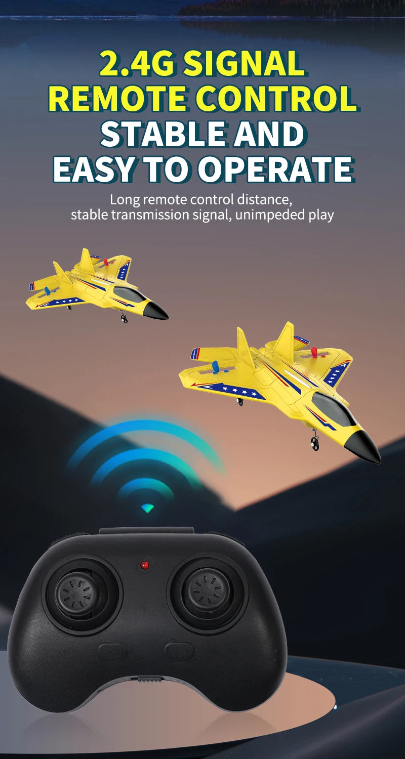 RC Plane KF803 2.4G With LED Lights RC Flying Model Glider RC Vertical Plane EPP Foam Toy Airplane Gifts For Kids
