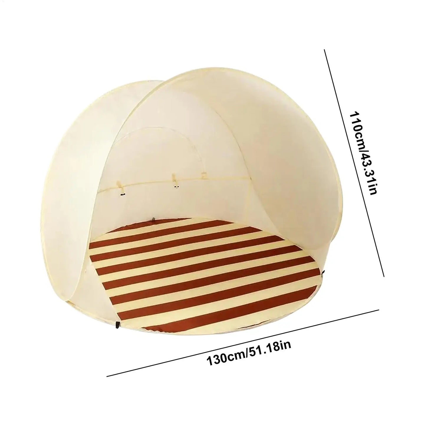 Tent for Beach 3/4 Person Easy Pop Camping Canopy Beach Shelter with Ventilating Mesh Window for Outdoor Camping Picnic Garden