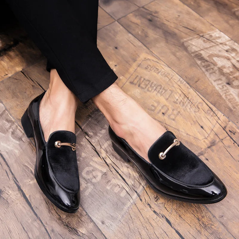Men's Formal Leather Shoes Patent Leather Luxury Fashion Groom Wedding Shoes Men's Luxury Italian Style Oxford Shoes Ormal Shoes