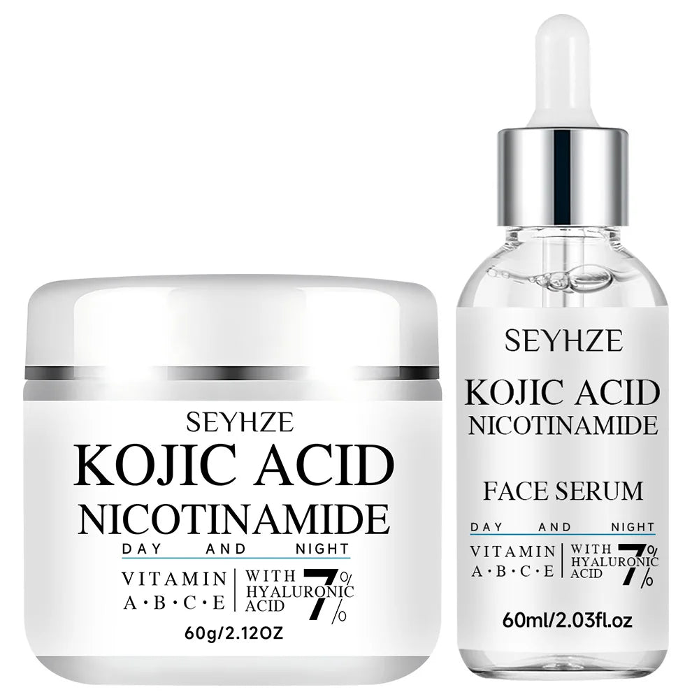 SEYHZE Curcumin Facial Skincare Set Moisturizing Day And Night Cream + Serum 2pcs Deep Moisture Locking with Collagen Ceramides