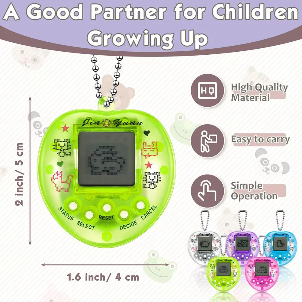 Tamagotchi 1Pcs Children's electronic Pet 168 Pets In 1 Virtual Cyber kid Digital Pet Toy Pixel Funny Gift Play Toy keychain BTJ