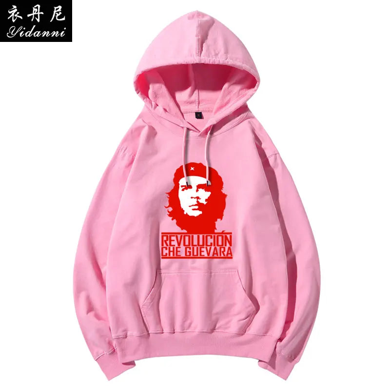 Cuban Red Revolutionary Hero Che Guevara Hooded Sweatshirt Printed Men's and Women's Casual Pullover Long-sleeved Hoodies Tops