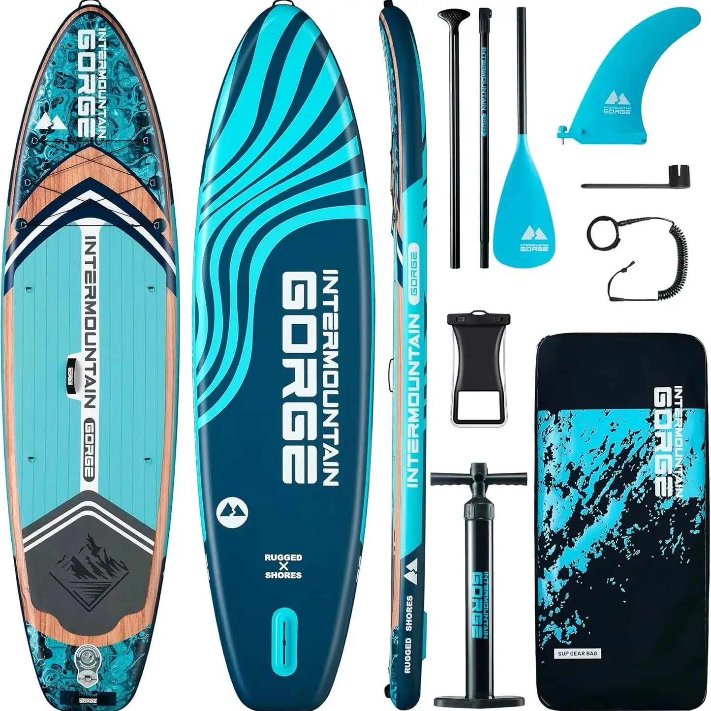 SKATINGER 11'x34''x6'' Inflatable Paddle Board for Adults Waterproof Standing Style SUP Board with Accessories for Aquatic