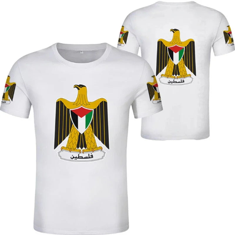 Palestinian Flag T Shirt Summer Sports Football Jersey Men's Graphic Short Sleeved T-shirts Palestine National Day Gift Tees