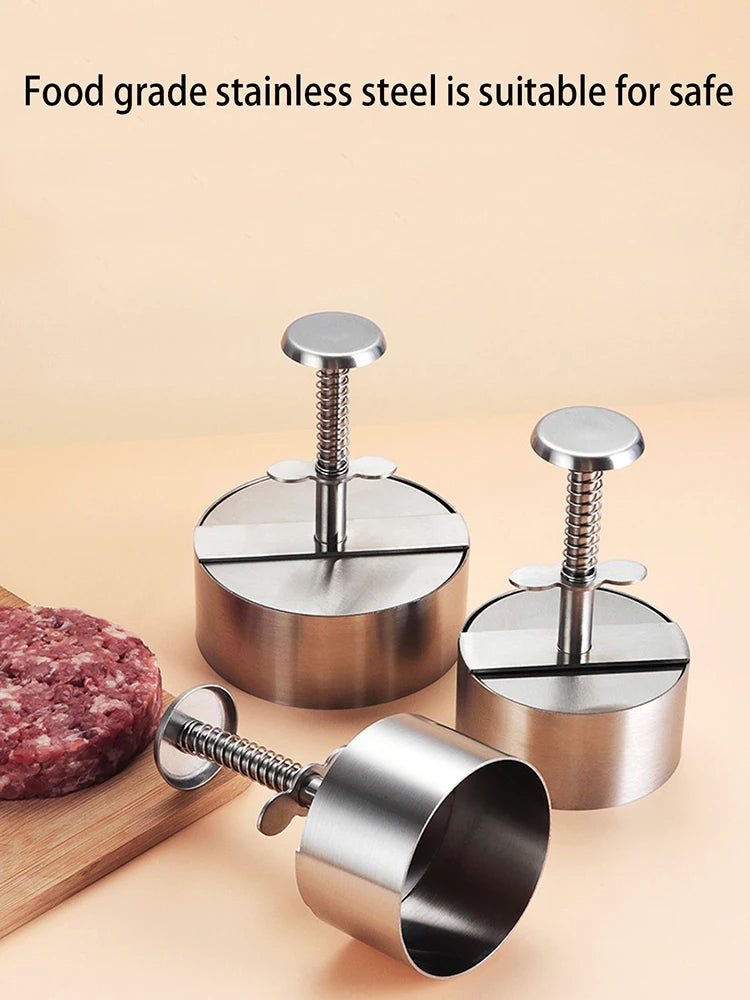 Hamburger press utensils kitchen meat tools tableware hamburger meat press stainless steel meat press meat pie meat filling mold